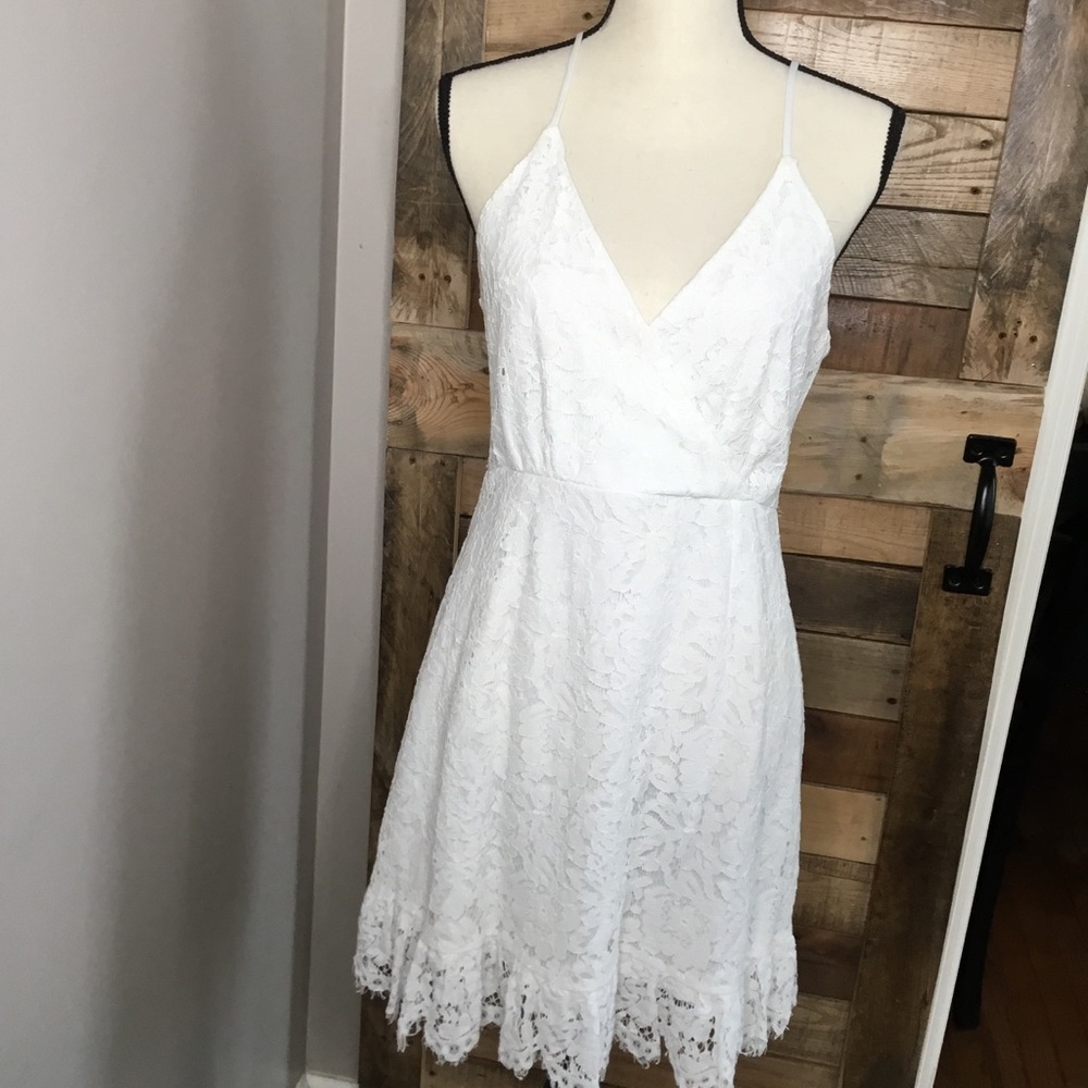 NWT Aqua White Lace Dress